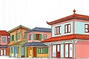 点单场景口语陪练封面，咖啡店菜单与对话气泡贴纸并排
